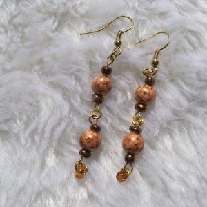 SALE✨Handmade Bronze Beaded Hook Earrings✨
